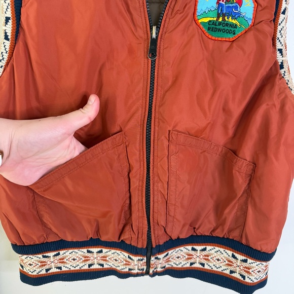 Vintage Retro Puff Vest Trees of Mystery California Redwoods Patch - Picture 5 of 9